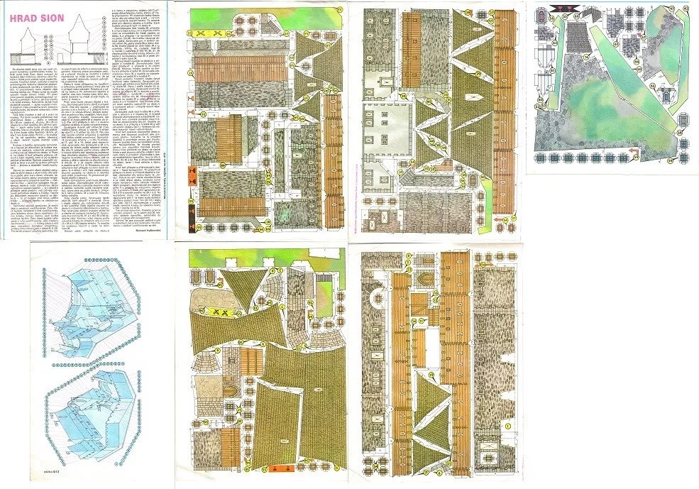 Papierový model Hrad Sion